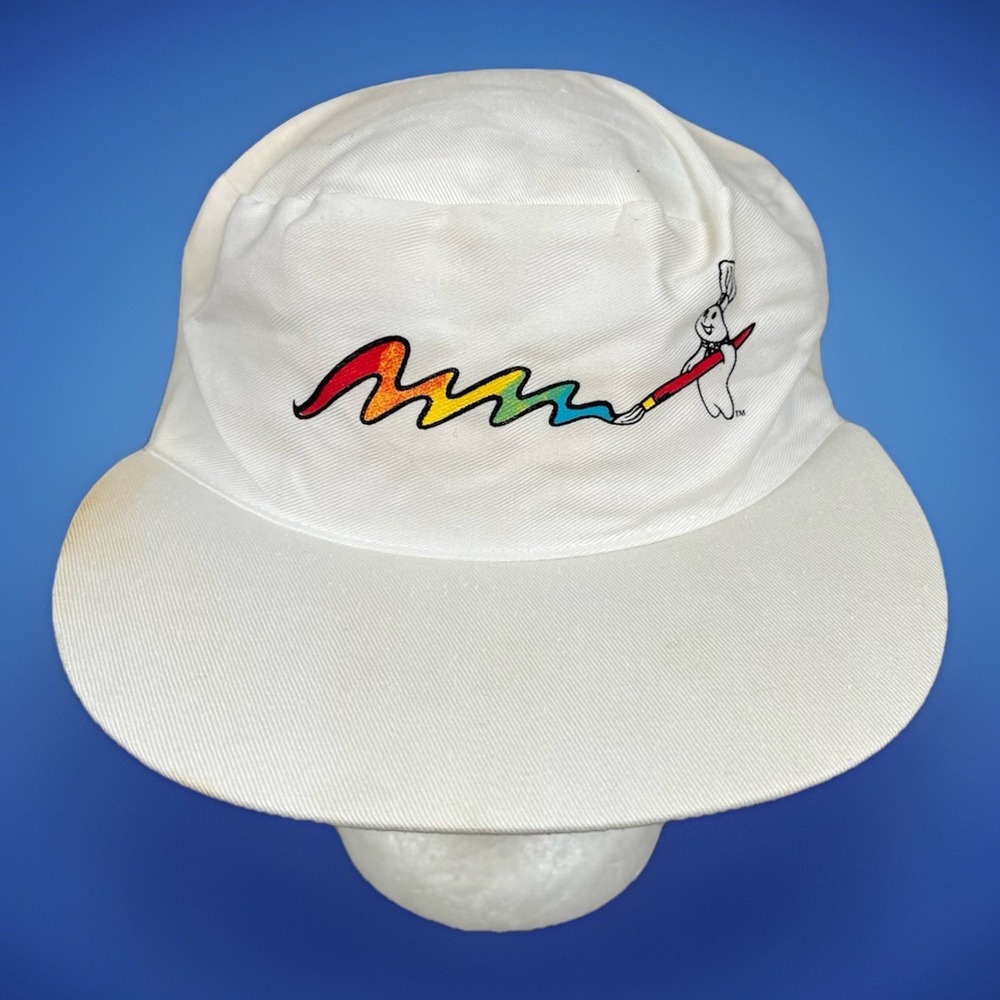 Pillsbury Doughboy Hat Cap White With Graphic Vintage‎ 90's
